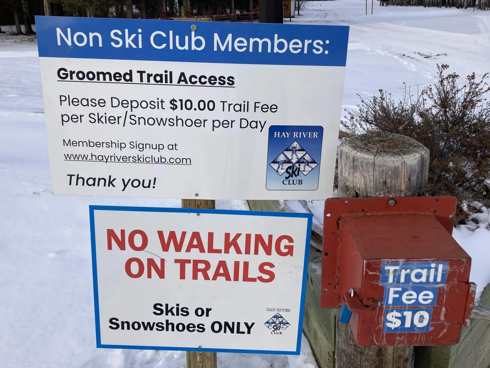 Hay River Ski Club Access Fee