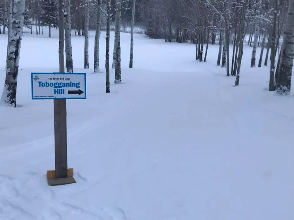 Hay River Ski Club Tobogganing hill