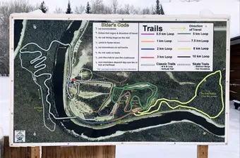 Hay River Ski Club map sign